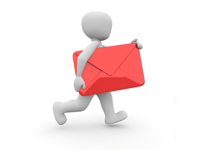 SIGNIFICATION: image représentant un personnage tenant une enveloppe